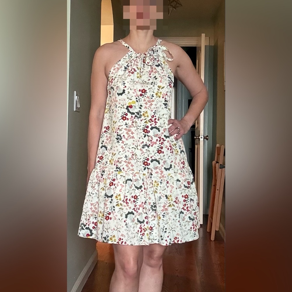 Floral Print Halter Tie Dress